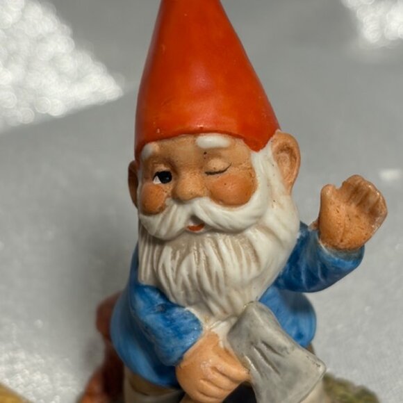 PAIR OF VINTAGE 1979 ENESCO GNOME FIGURES TAIWAN - Picture 7 of 8